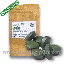 Spiruline bio - 50 x 500 comprimés de spiruline pure en sachet qualité bio